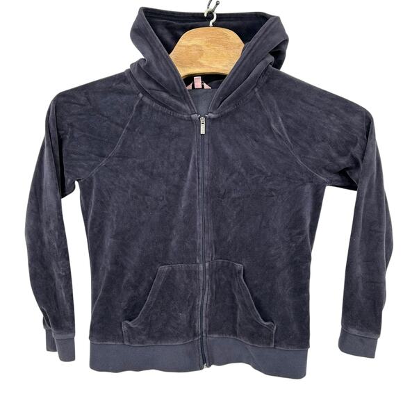 Women's Regal Blue Juicy Couture Velour Hoodie Sweatshirt and Joggers Set Sz L - Picture 2 of 11